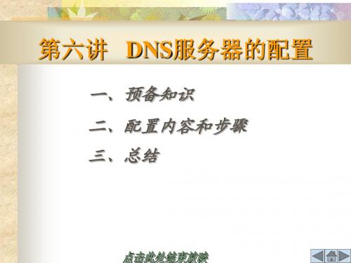 DNS服务器的配置