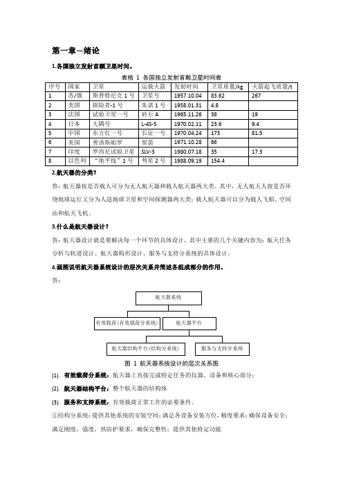 空间飞行器总体设计