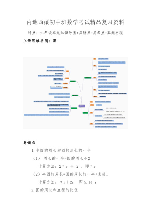 内地西藏初中班数学考试精品复习资料(一)--小升初数学