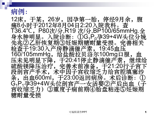 产科护理查房-ppt课件