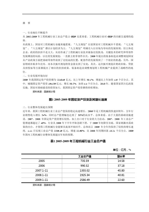 工程机械行业风险分析报告