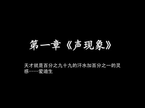 人教版八年级物理复习课件第一章声现象复习(自做)