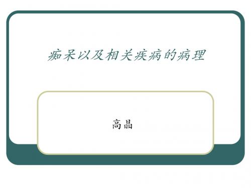 痴呆及相关疾病的病理