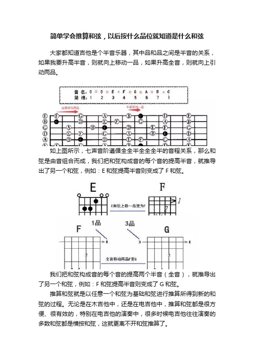 简单学会推算和弦，以后按什么品位就知道是什么和弦