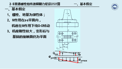 普通螺栓组传递倾翻力矩设计计算