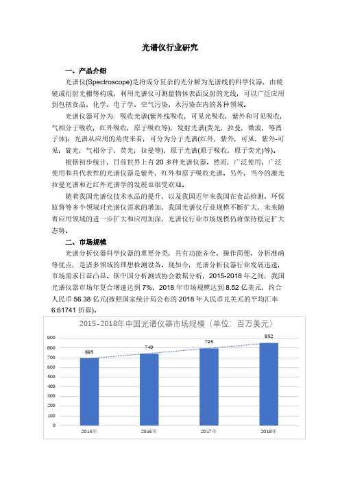 光谱仪行业分析研究报告