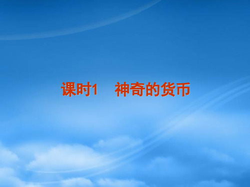 高考政治一轮复习 课时1 神奇的货币课件 新人教