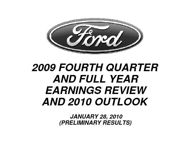 ford 2009 annual report