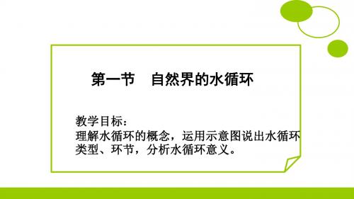 人教版高中地理必修一第三章第一节自然界的水循环  课件(共14张PPT)