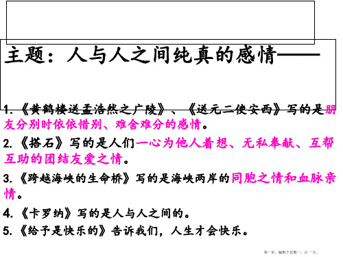 人教四年级语文上册第六单元知识点总结详解