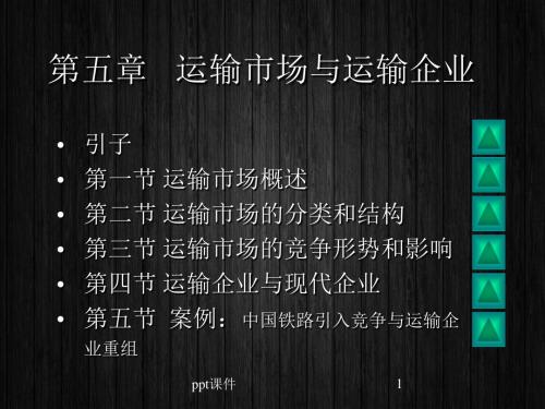 运输经济学第5章运输市场与运输企业  ppt课件