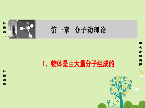 高中物理第1章分子动理论与统计思想1物体是由大量分子组成的课件教科版选修3-3