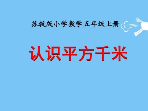 苏教版五年级上册数学《认识平方千米》教学课件