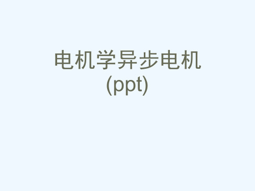 电机学异步电机(ppt)