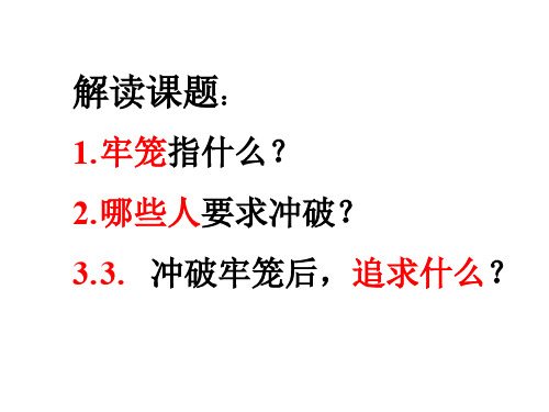 冲破思想的牢笼PPT精品文档52页