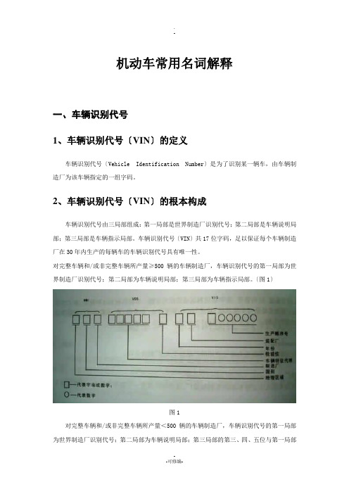 机动车名词解释