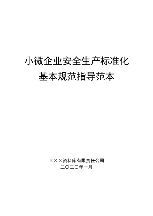 小微企业安全生产标准化(168页)