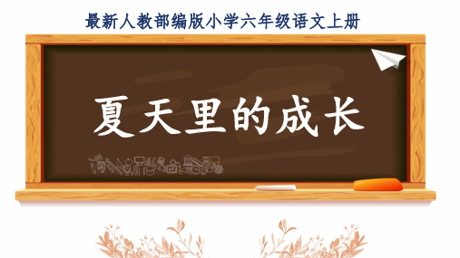 最新人教部编版小学六年级语文上册《夏天里的成长》公开课精品课件