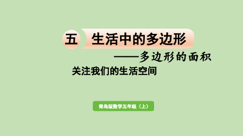 青岛版五年级上册数学课件-五 生活中的多边形——多边形的面积 关注我们的生活空间