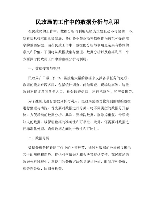 民政局的工作中的数据分析与利用