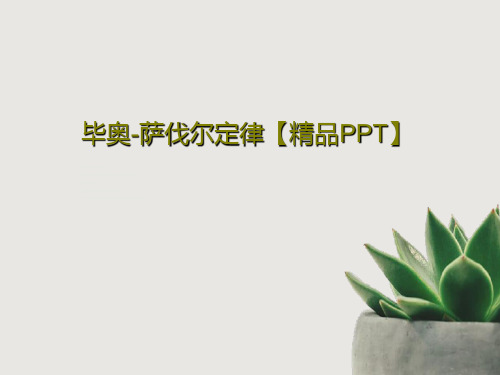 毕奥-萨伐尔定律【精品PPT】44页PPT