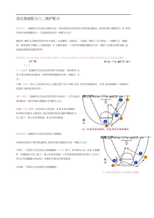 进攻基础配合之二掩护配合