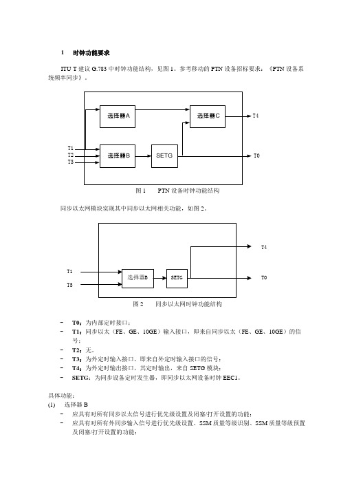 同步以太网功能说明