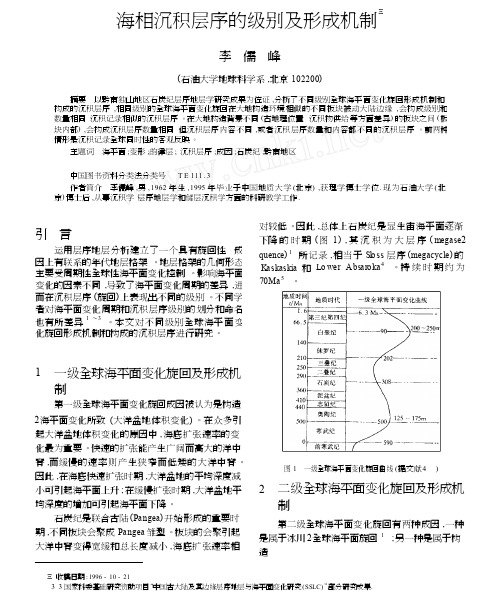 海相沉积层序的级别及形成机制