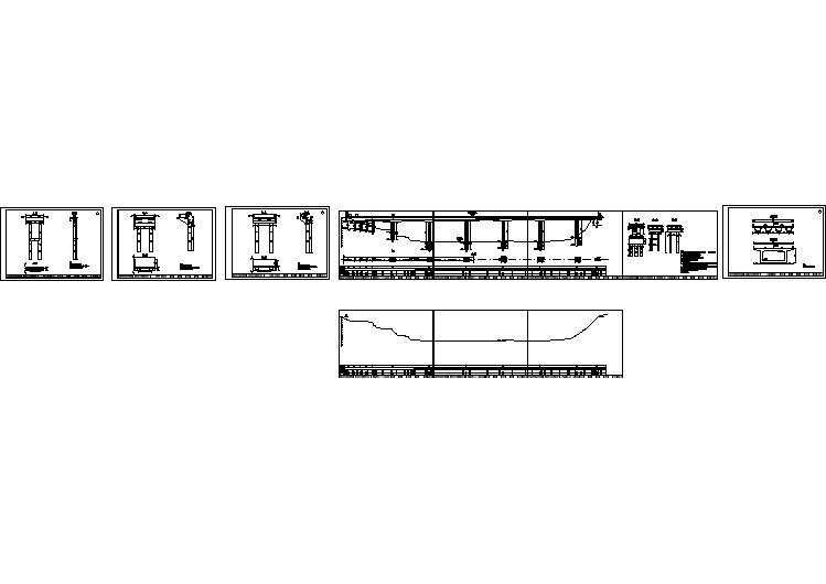 多跨高墩连续钢构桥CAD平面布置参考图