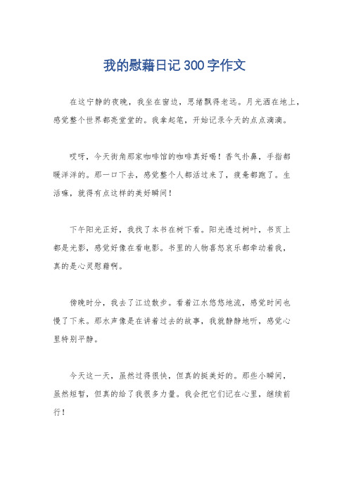 我的慰藉日记300字作文