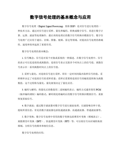 数字信号处理的基本概念与应用