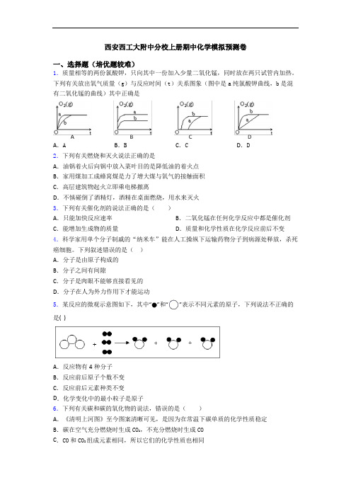西安西工大附中分校上册期中初三化学模拟预测卷