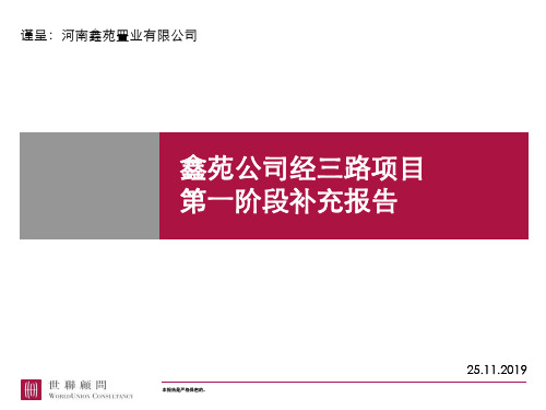 某公司经三路项目第一阶段补充报告(PPT 49页)