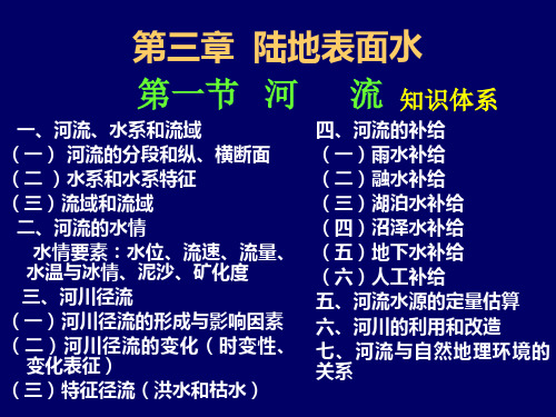 第一节 河流、水系、流域与水情