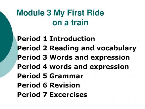 module3 My First Ride on a train