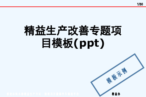 精益生产改善专题项目模板(ppt)