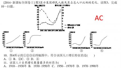 2014高考地理试题分类06人口