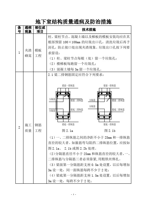 地下室结构质量通病及防治措施