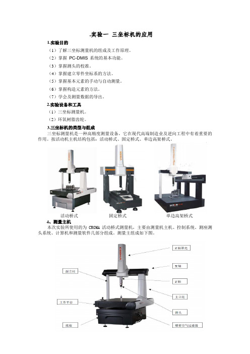 实验一 三坐标测量仪数据测量实验1