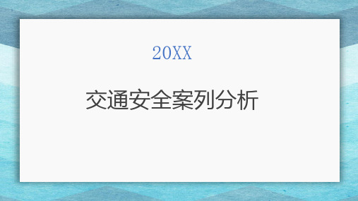 交通安全案列分析