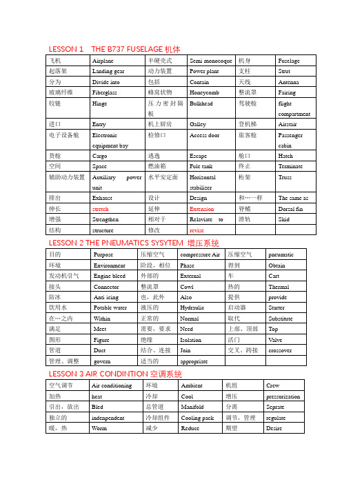 航空机务执照英语考试专业单词汇总