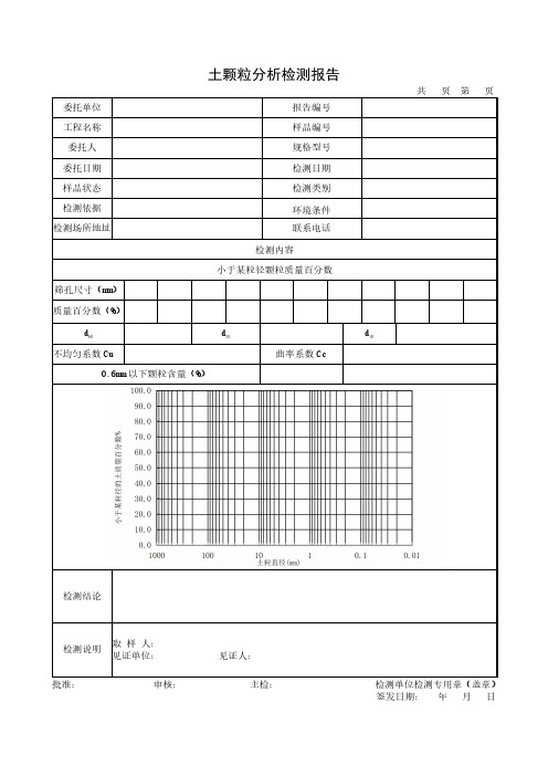 土颗粒分析检测报告