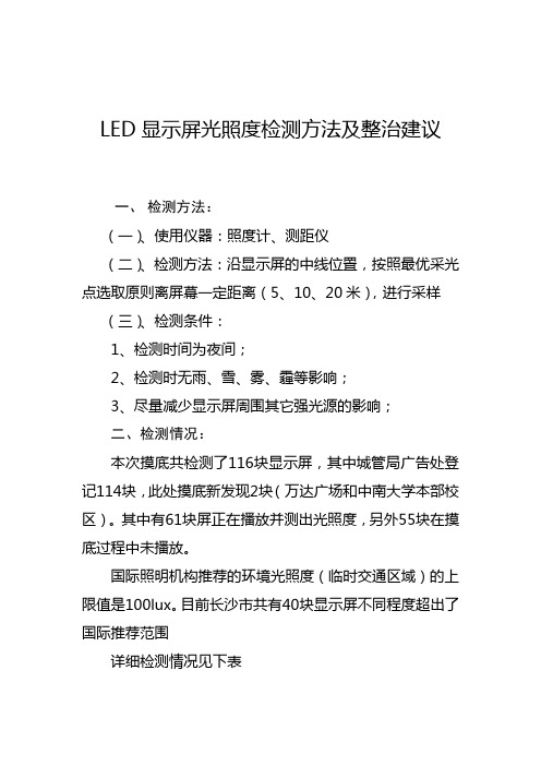 LED显示屏光照度检测方法及整治建议2