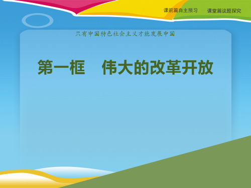 《伟大的改革开放》只有中国特色社会主义才能发展中国PPT教学课件