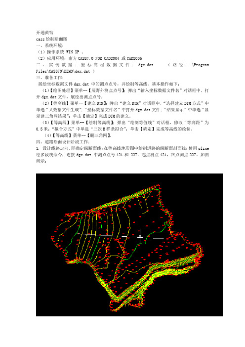 cass画纵横断面