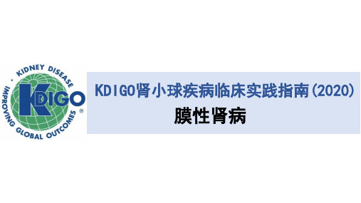 kdigo膜性肾病2020