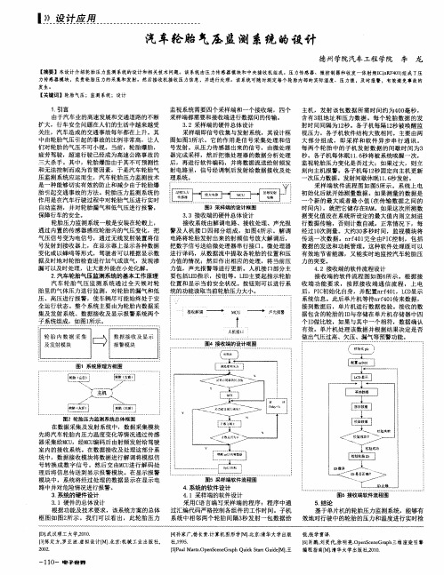 汽车轮胎气压监测系统的设计