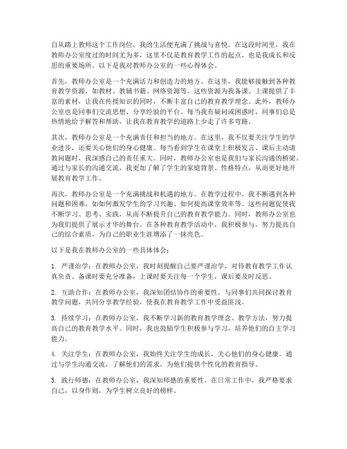 教师办公室心得体会