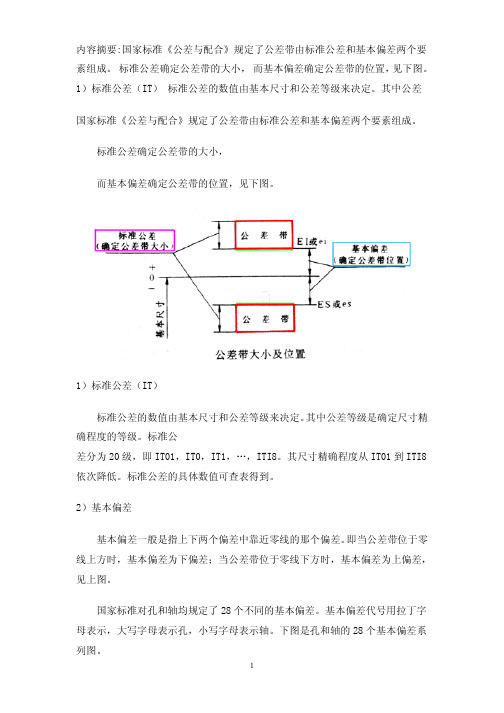 基孔制、基轴制公差带、配合、基本偏差数值表