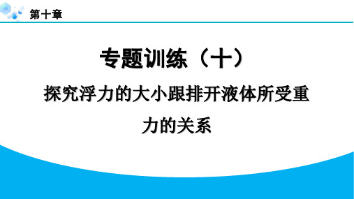 第十章专题十探究浮力的大小跟排开液体所受重力的关系练习题及答案